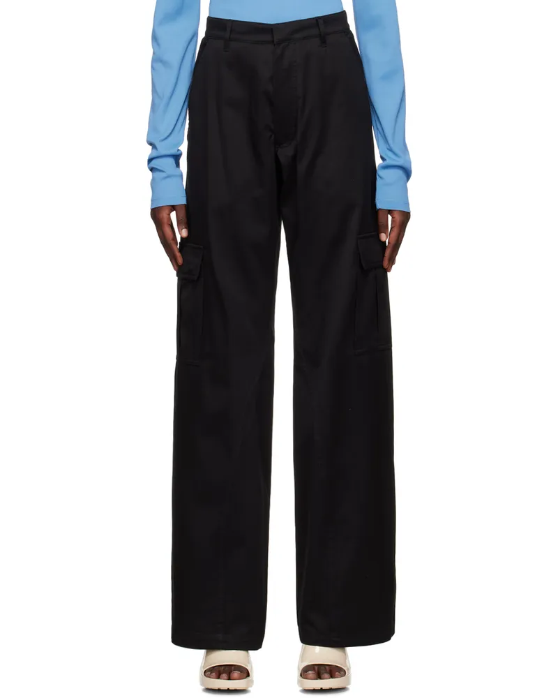 Bianca Saunders SSENSE Exclusive Black Trousers Black
