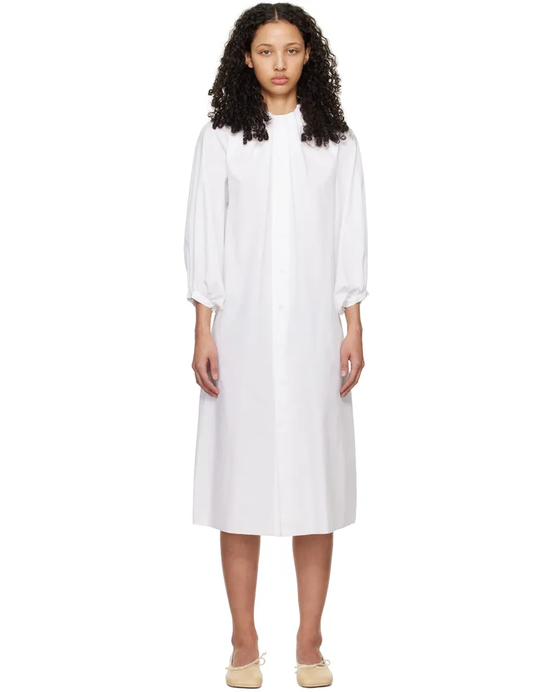 Maison Margiela White Buttoned Maxi Dress 100