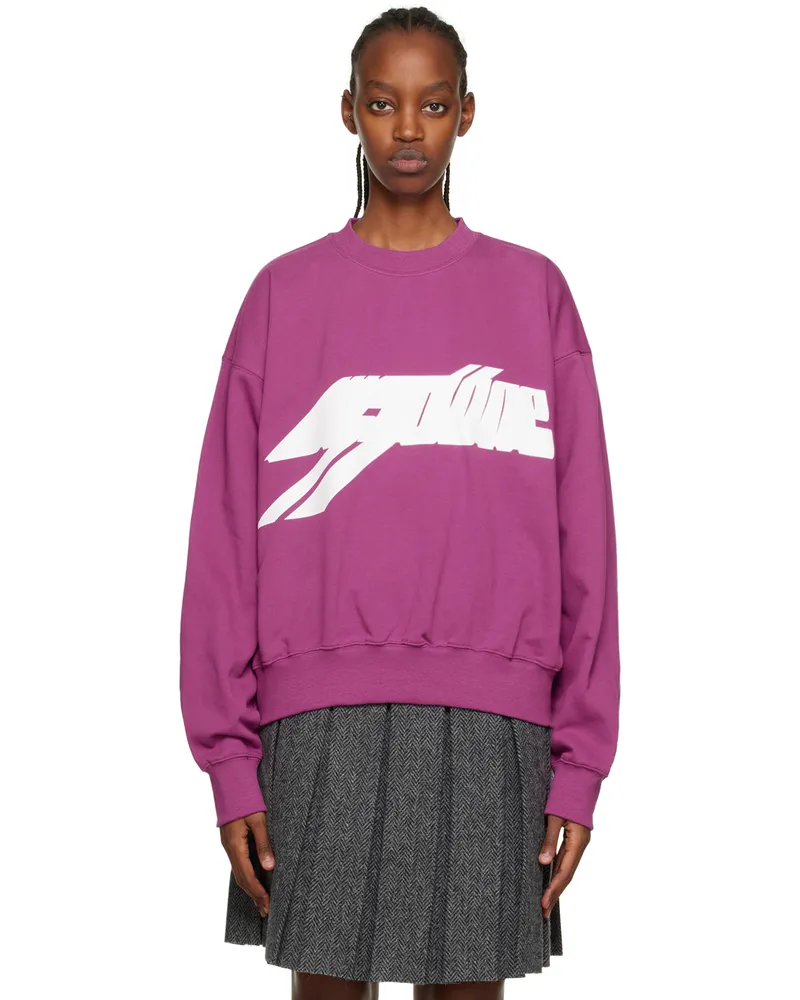 WE 11 DONE Purple Cross Symbol Sweatshirt Purple