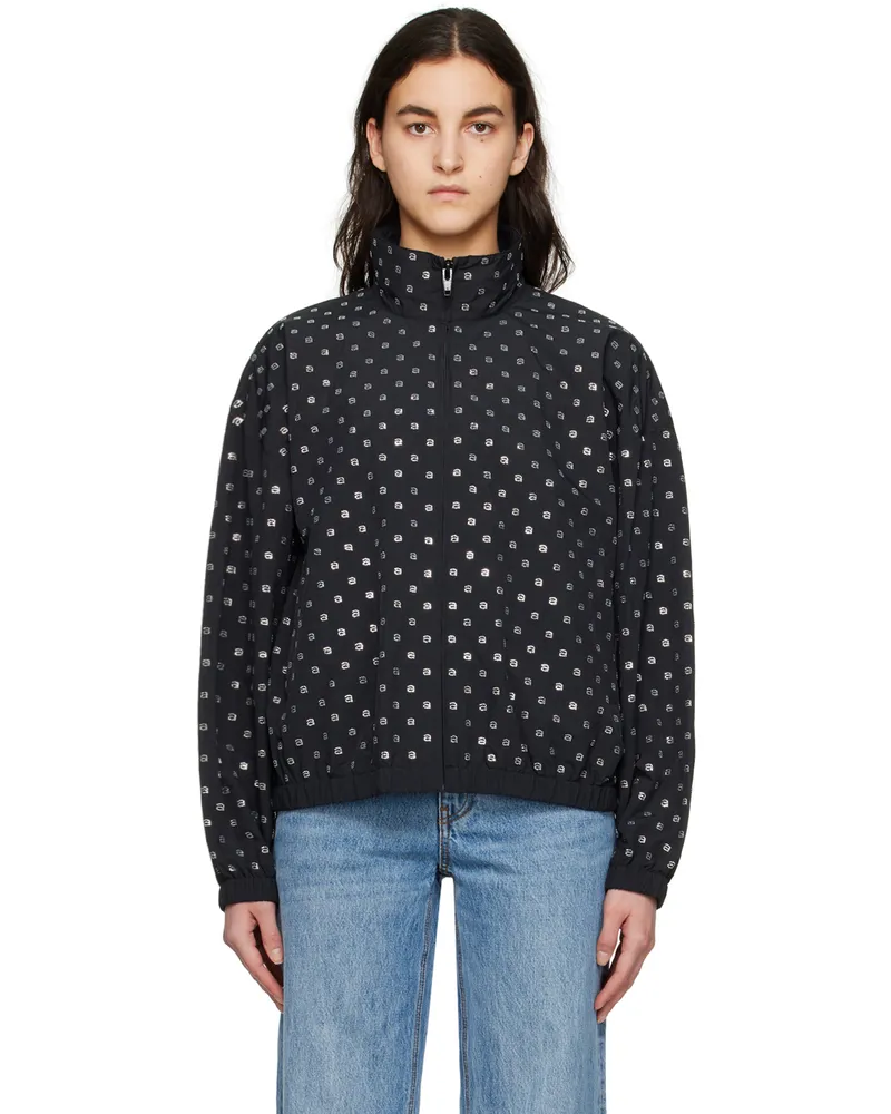 Alexander Wang Black Coaches Bomber Jacket 001