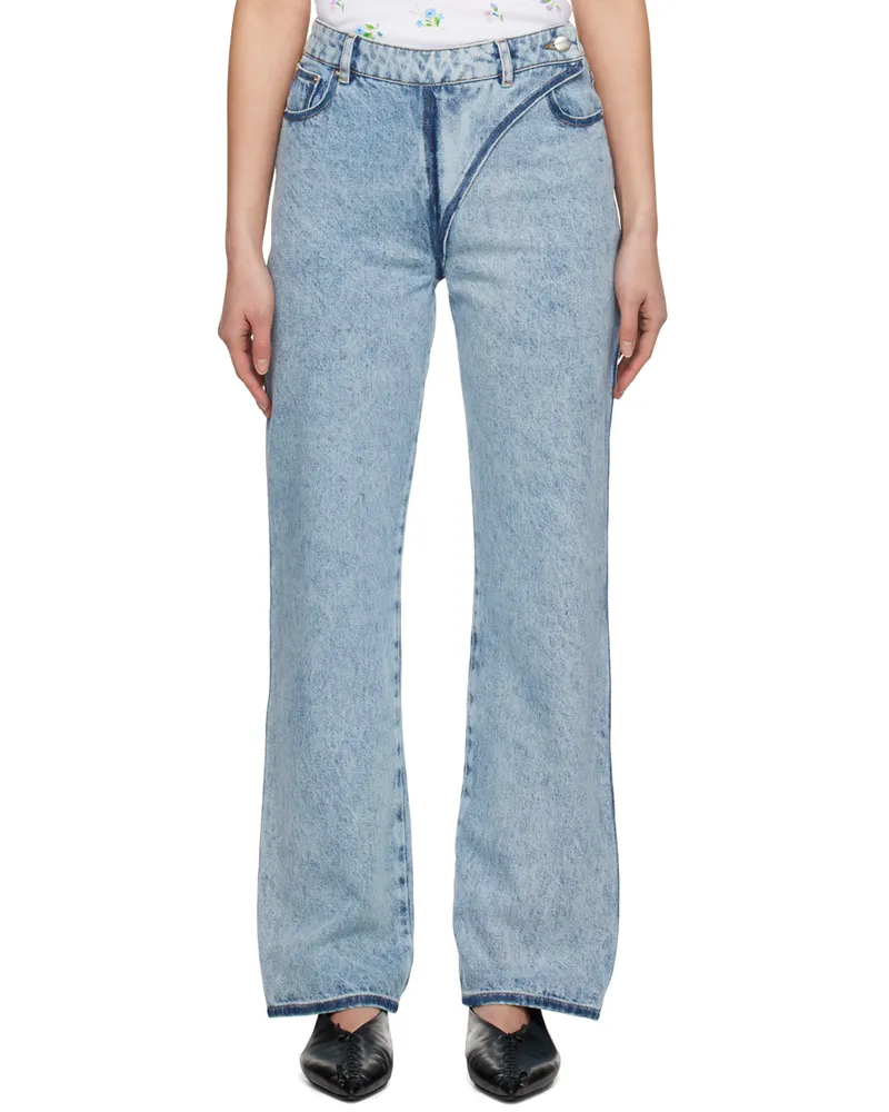 Nina Ricci Blue Washed-Out Jeans U4439