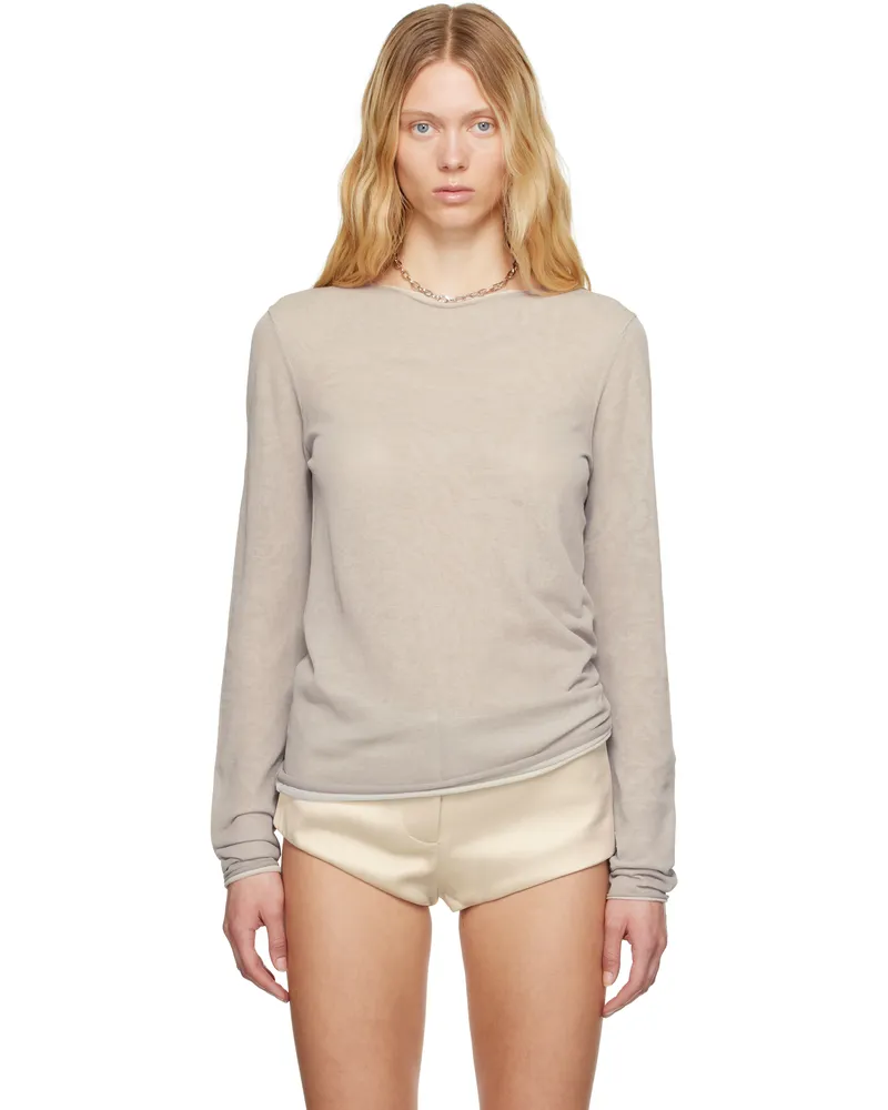 Entire Studios Gray Duplex Knit T-shirt Marble