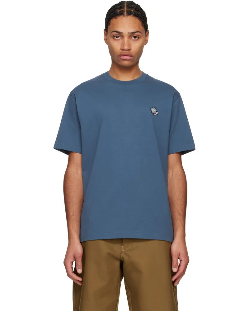 Kenzo Blue Kenzo Paris 'Kenzo' Pop Embroidered T-shirt Blue