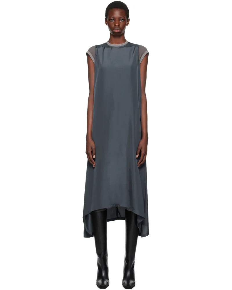 Acne Studios Gray Derese Fluid Shift Maxi Dress Aa2