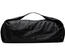 Black Leather Large Shell Bag