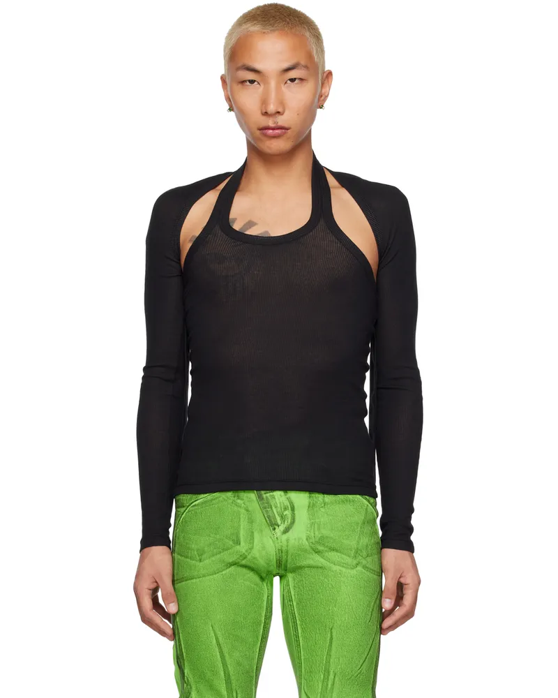Dion Lee Black Modular T-Shirt Black