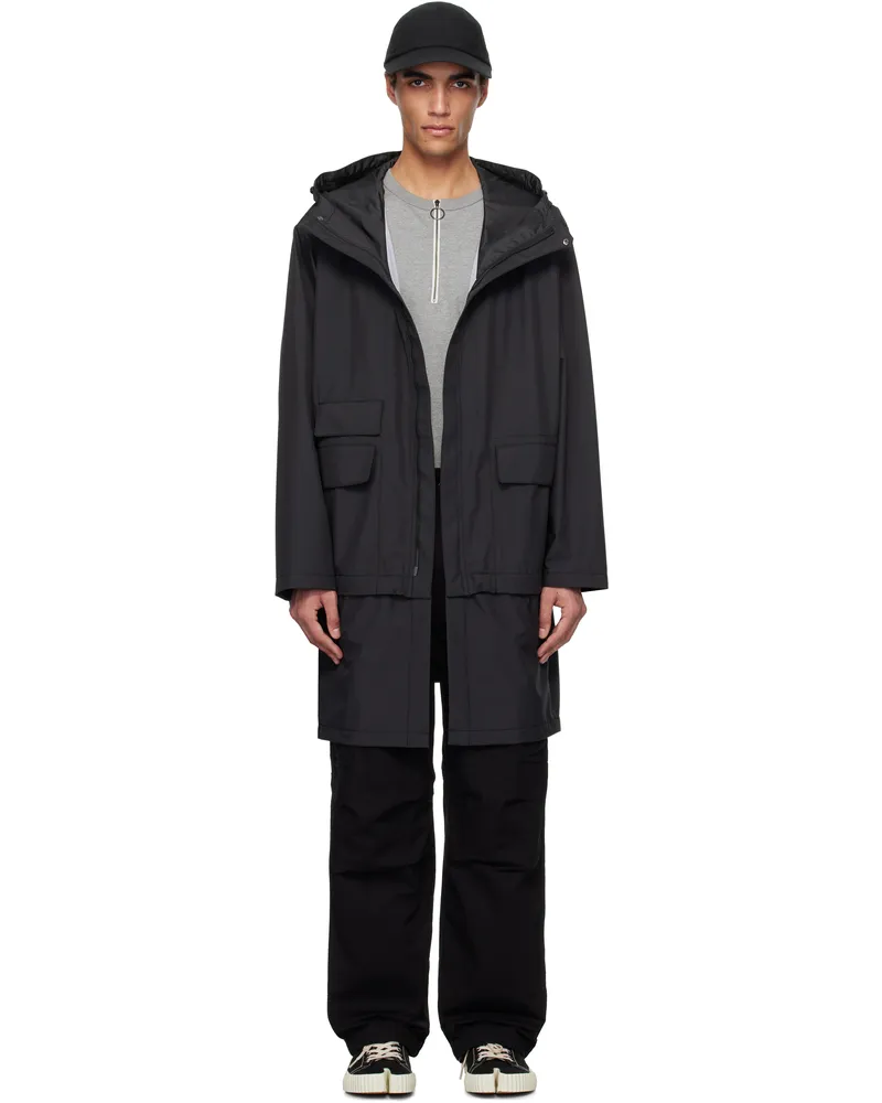nanamica Black 3L PERTEX SHIELD 2Way Travel Coat Black