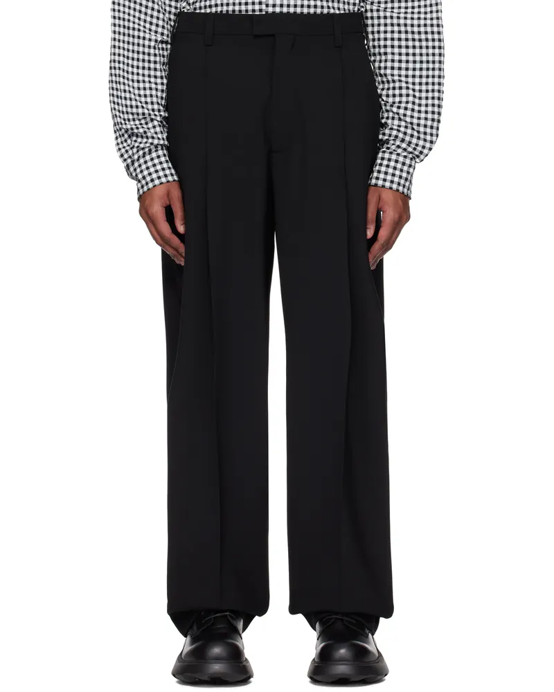Marni Black Light Wool Trousers 00n99