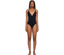 Black V-Neck Swimsuit