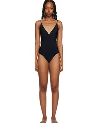 Rick Owens Black V-Neck Swimsuit Black