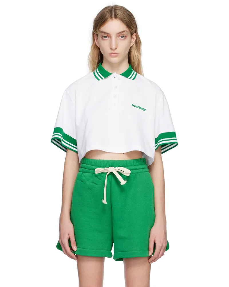 HALFBOY White Embroidered Polo White