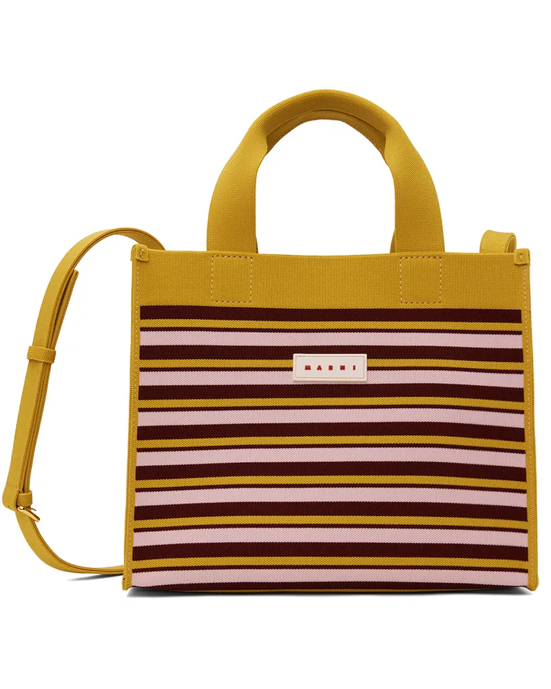 Marni Pink & Yellow Small Shopping Tote Zo729