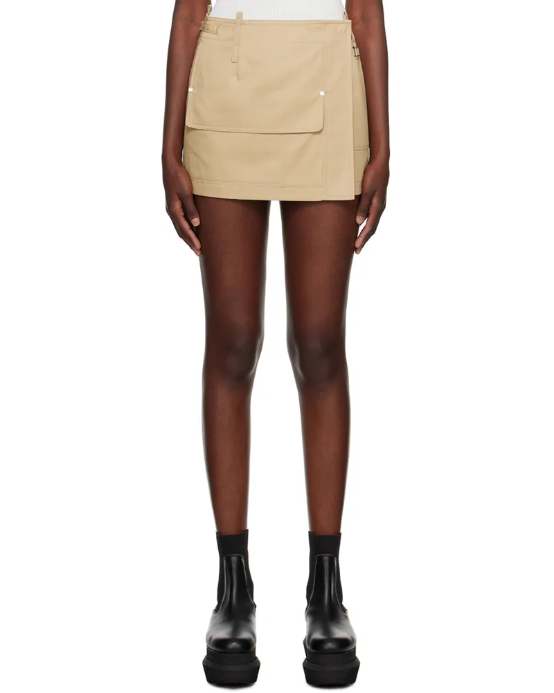 Wooyoungmi Beige Wrap Miniskirt Beige