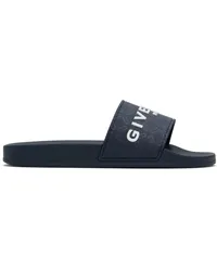 Givenchy Navy Slide Flat Pool Slides 401-dark