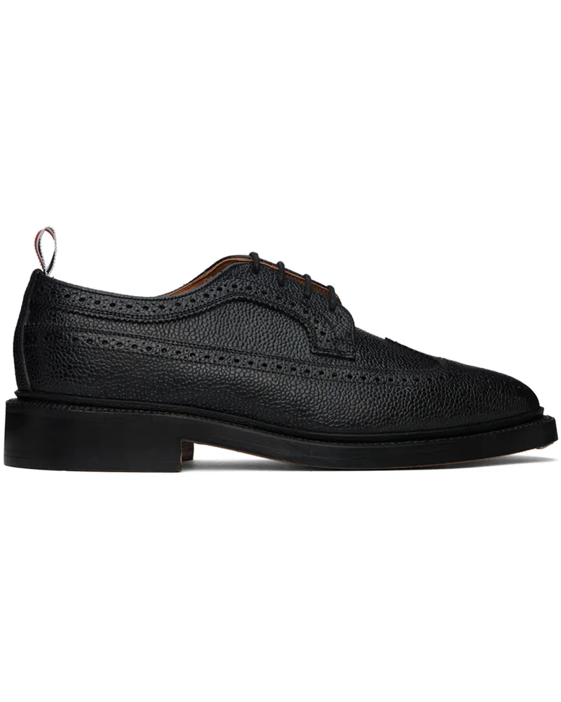 Thom Browne Black Leather Sole Longwing Derbys Black