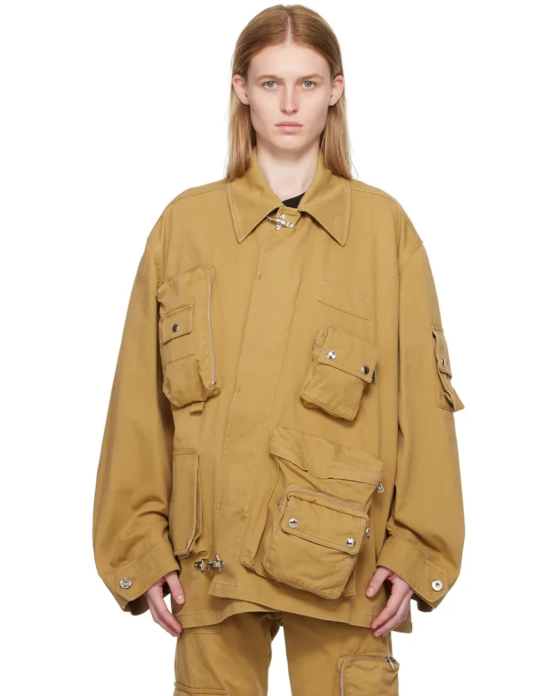 Lanvin Tan Future Edition Jacket Sand