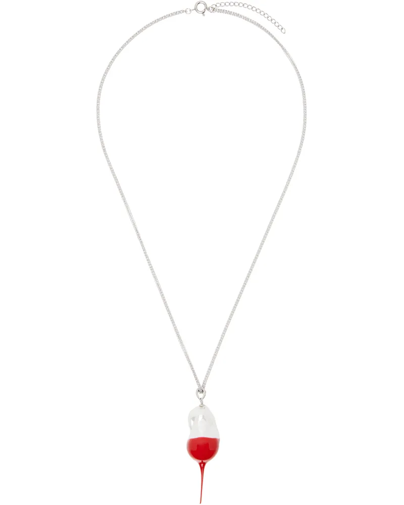 OTTOLINGER Dipped Pearl Chain Necklace Slvred