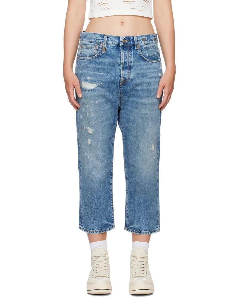 R13 Blue Tailored Drop Jeans Bain