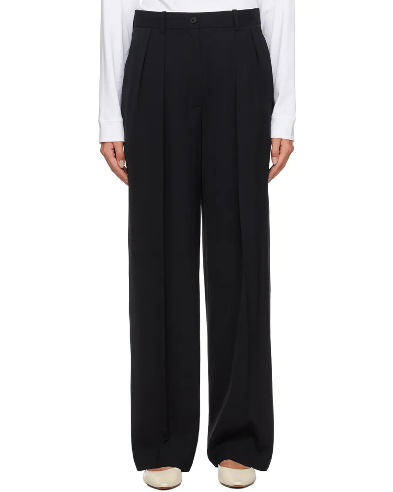 The Row Black Igor Trousers Black