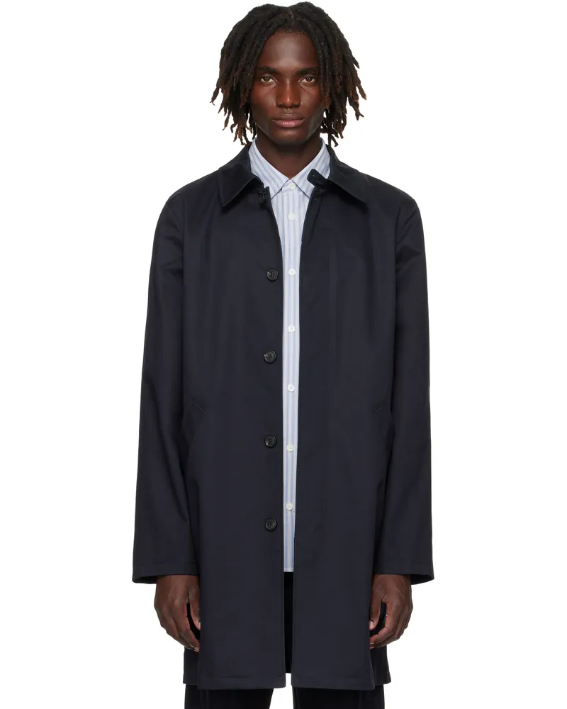 A.P.C. Navy Urban Mac Coat Iak