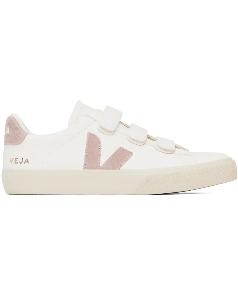 VEJA White & Pink Recife ChromeFree Leather Sneakers Extra-white_babe