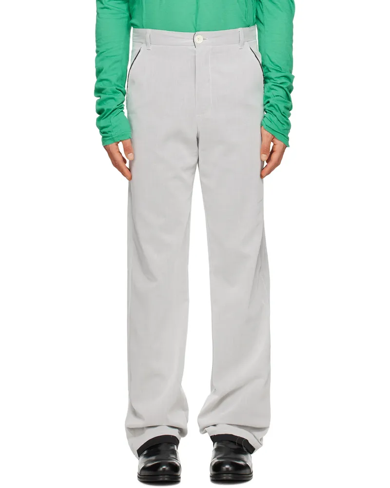Edward Cuming SSENSE Exclusive Gray Sunset Trousers Black