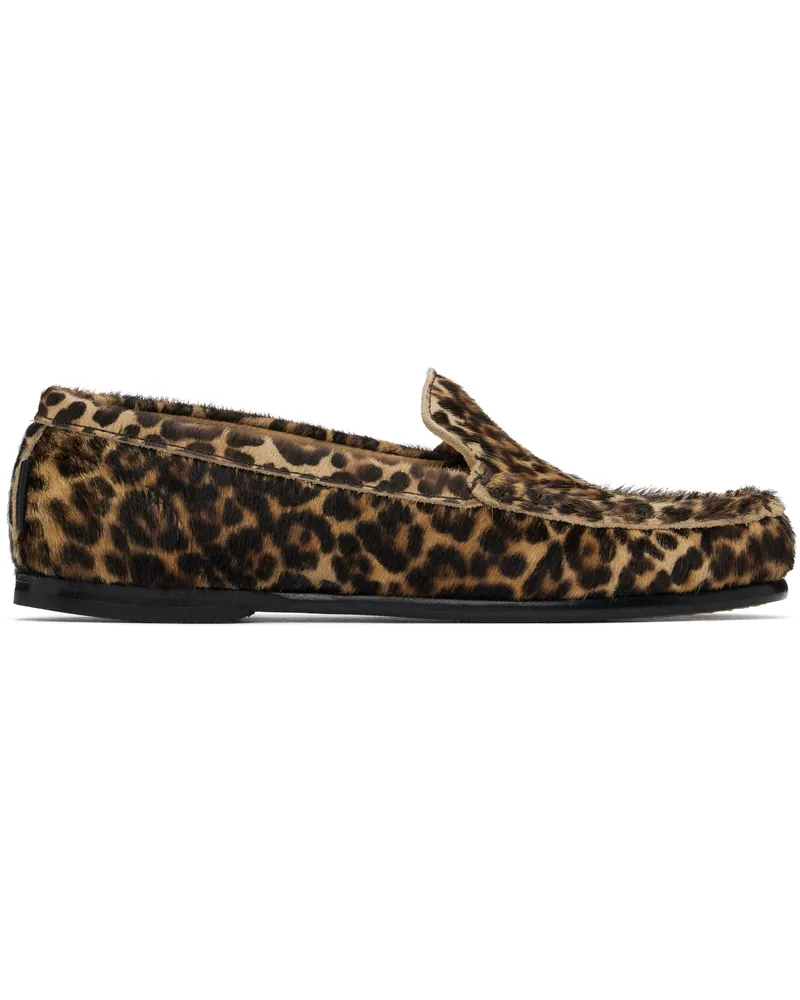 A.P.C. Black & Tan Swan Loafers Lzz