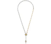 SSENSE Exclusive Silver & Gold Crystal Chain Rosary Necklace