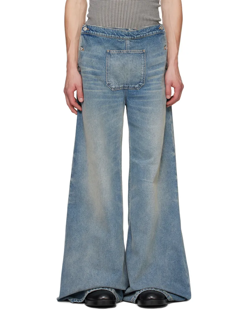 Courrèges Blue One Pocket Baggy Jeans 7052