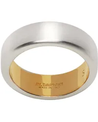 Jil Sander Silver & Gold Band Ring Silver