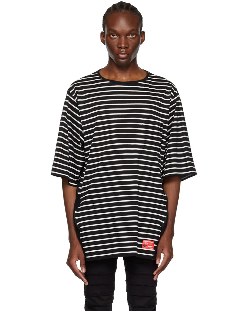 Undercover Black Striped T-Shirt Blk