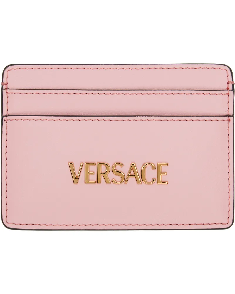 Versace Pink 'Versace' Tag Card Holder 1pg4v-english