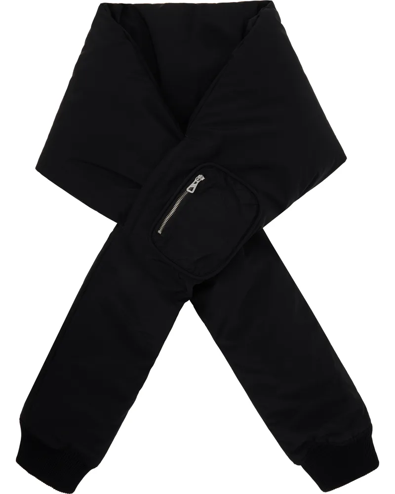 Jean Paul Gaultier Black Padded Sleeve Scarf 00-black