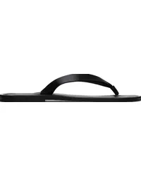 AURALEE Black Leather Belt Flip Flops Black