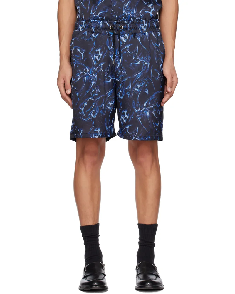 Han Kjøbenhavn Black Chrome Shorts Blue