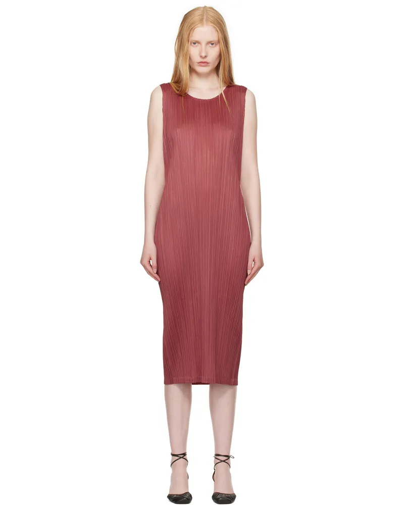 Issey Miyake Burgundy Monthly Colors May Maxi Dress 40
