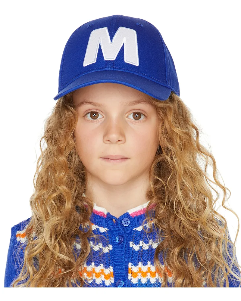 Marni Kids Blue Logo Cap 0m839