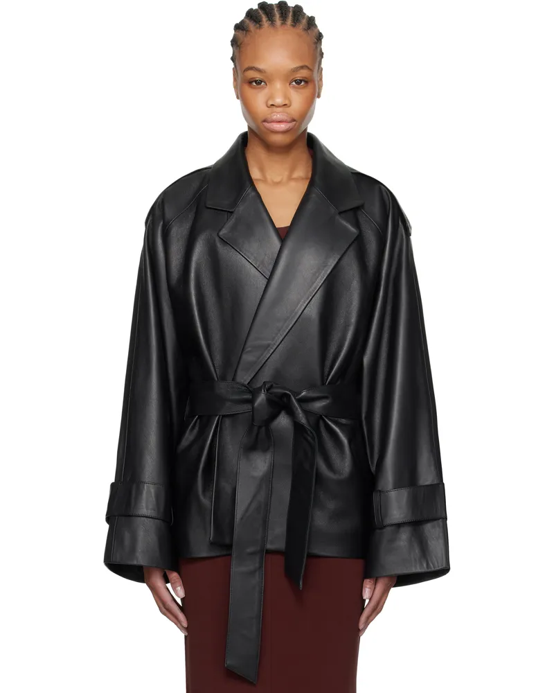 TOVE Black Zoya Leather Jacket Black