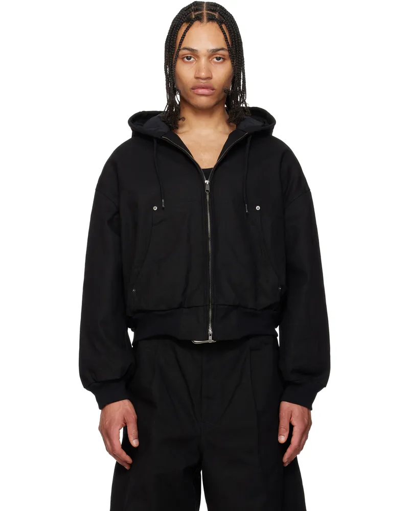 Fumito Ganryu Black Deformed Active Jacket Black