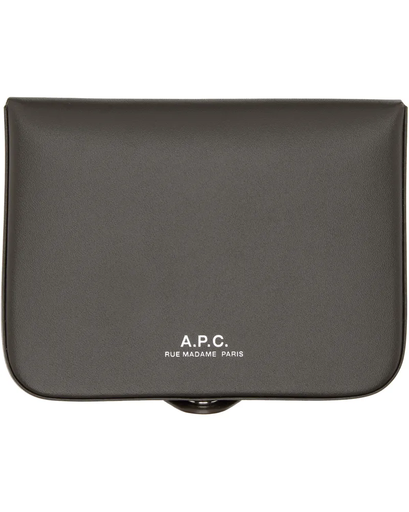 A.P.C. Gray Josh Coin Wallet Lam
