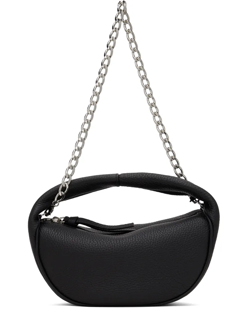 by FAR Black Leather Baby Cush Bag Bkblack