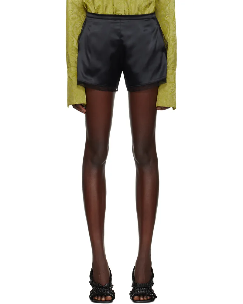 Dries van Noten Black Silk Mini Shorts 900