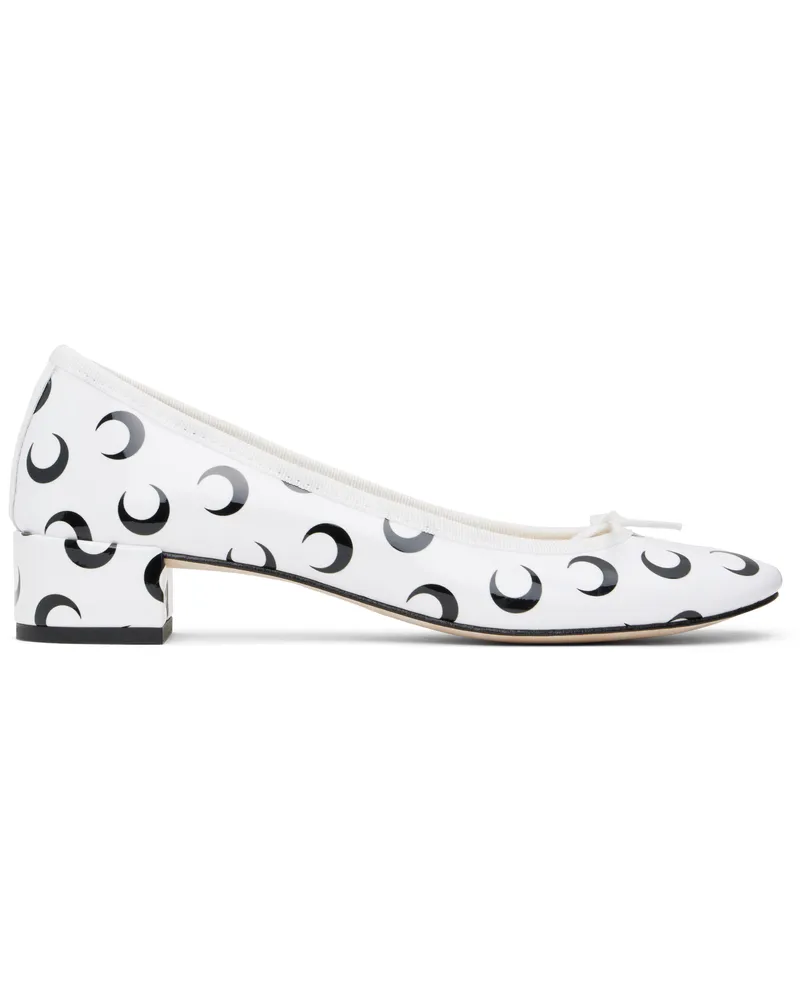 Marine Serre White & Black Repetto Edition Camille Ballet Heels Whoptical