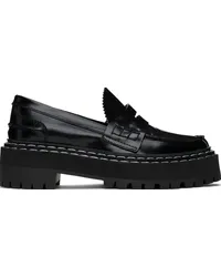 Proenza Schouler Black Lug Sole Platform Loafers Black