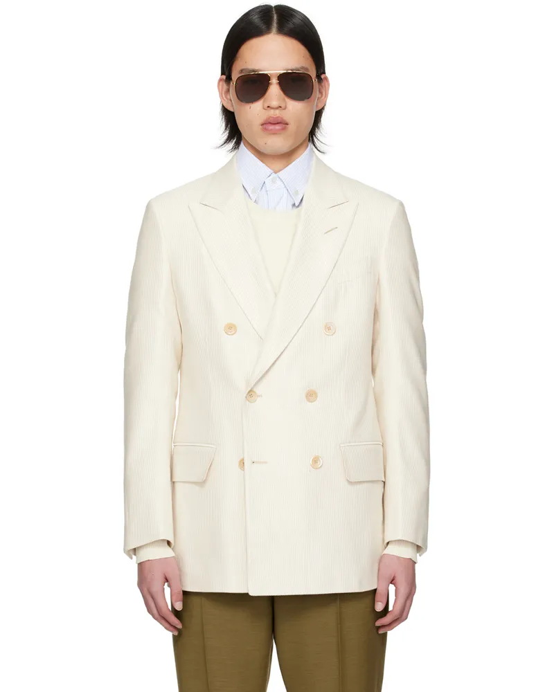 Tom Ford Off-White Atticus Blazer Ivory