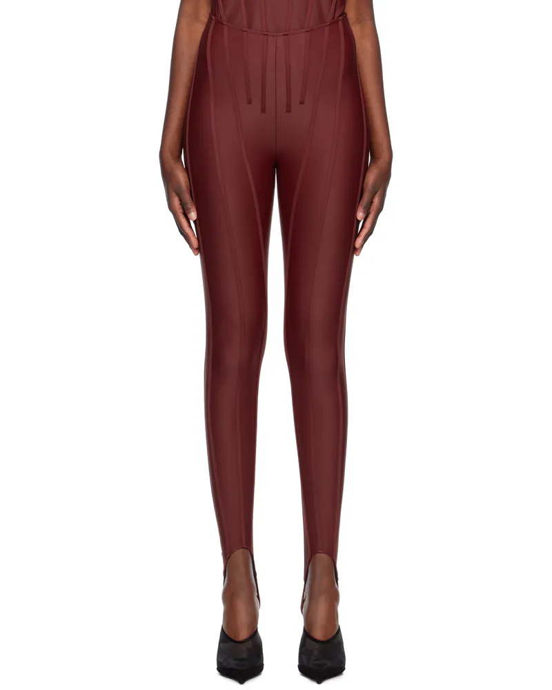 Thierry Mugler Red Corseted Leggings 6560