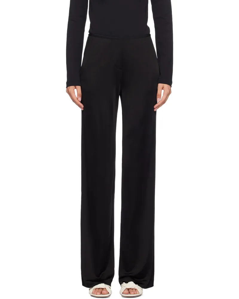 Helmut Lang Black Fluid Car Trousers Black