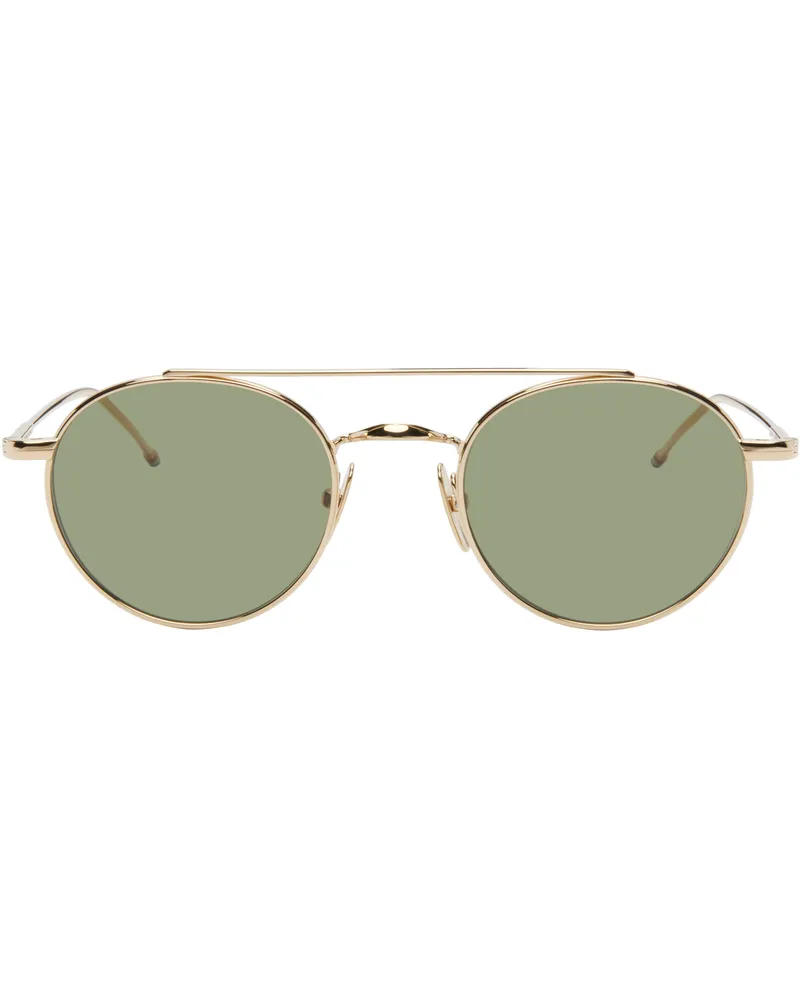 Thom Browne Gold Titanium Round Sunglasses 711