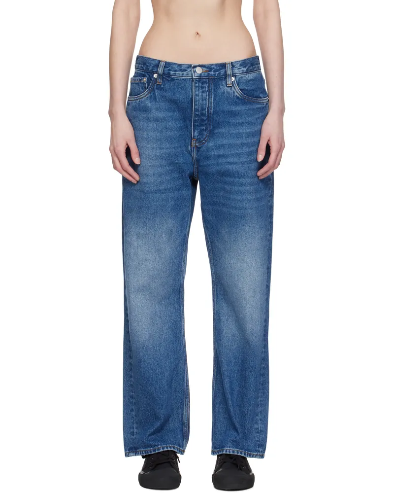 Studio Nicholson Blue Denjo Jeans Worn