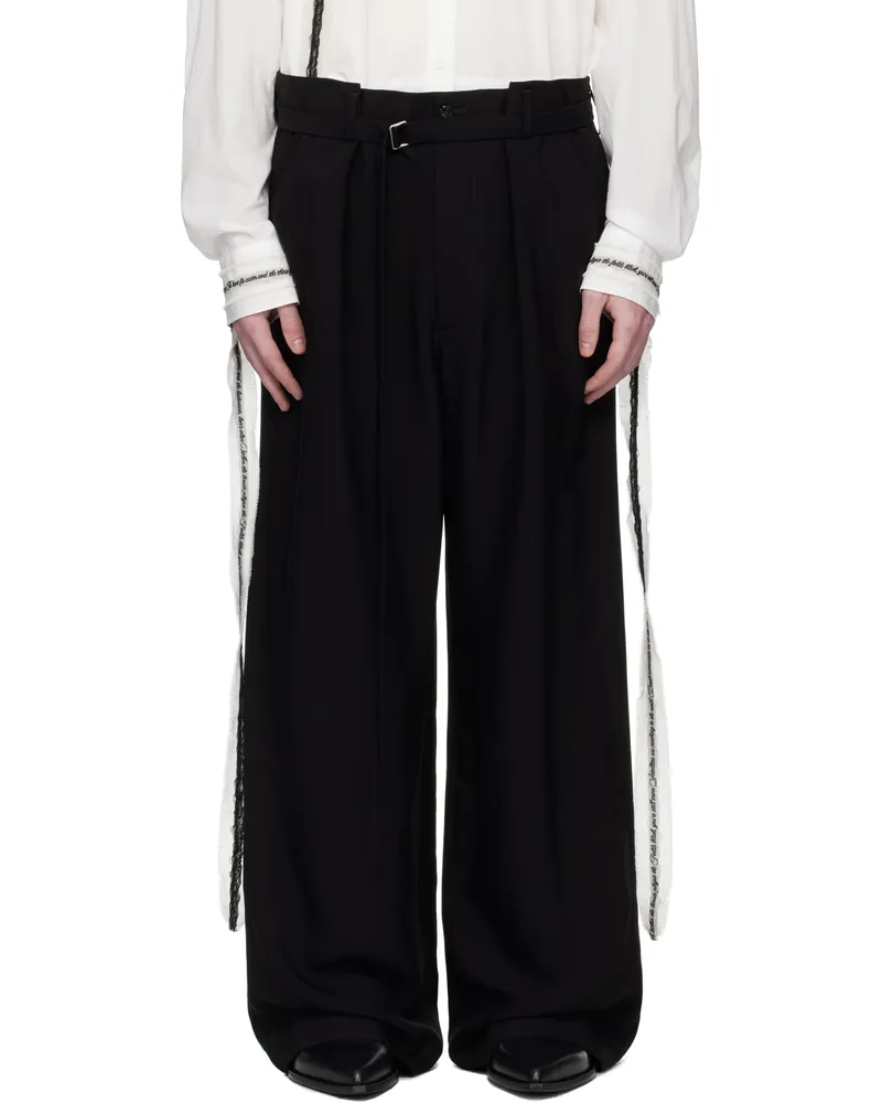 Ann Demeulemeester Black Finn High-Comfort Trousers Black